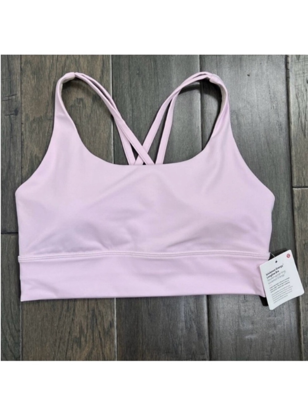 Lululemon NWT Energy Longline Bra *Medium Support, B–D Cups Meadowsweet Pink